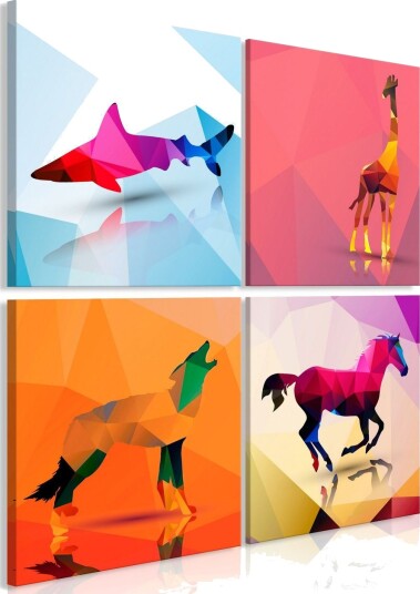 Bilde Geometric Animals 4 Parts 80x80 Artgeist sp. z o. o.