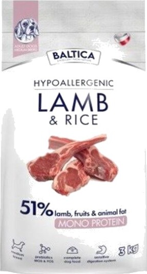 Baltic Agro Hypoallergen Baltica Baltica Nutraceutic & Ris M Tørrfôr Til Hund Lam 3 kg