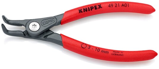 Knipex 165mm Låseringtang med Bøyde Tupper for Ytterringer