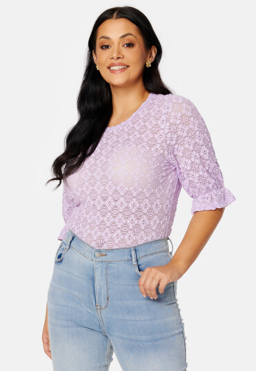 Happy Holly Padma lace top Lilac 48/50