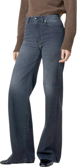 PALAZZO DONATELLA MID RISE WIDE FIT JEANS SVART Grå 29/34