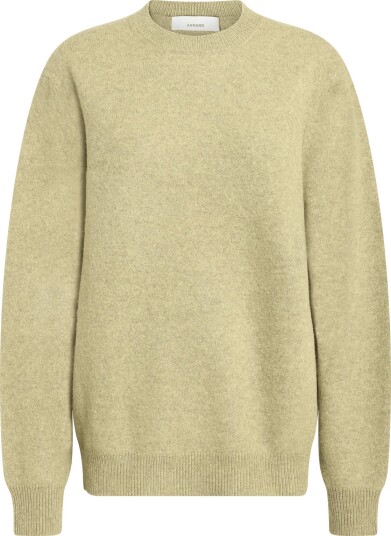 Annarr Anrragi Ls Knit Wool Crew Neck Green S