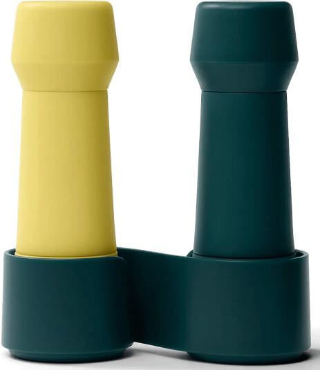 CrushGrind Amsterdam To Go Salt Og Peber Sæt Med Holder Green 13 CM