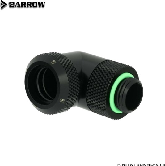 Barrow Multi-Link Adapter 90 Grader G1/4" Ag Til 14Mm Ad Hardtube Dreibar Svart Twt90knd-K14 B