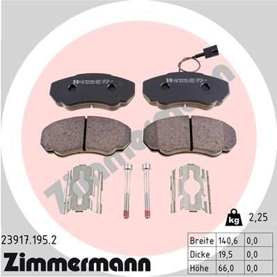 Bremseklosser ZIMMERMANN 23917.195.2