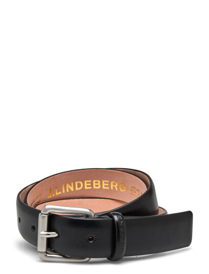 J. Lindeberg Bill Leather Belt Black 85