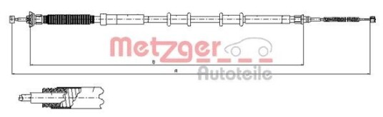 Metzger Tautrekk parkeringsbrems METZGER 12.0716