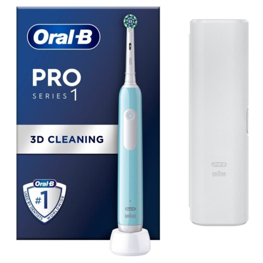 Oral-B Pro 1 Elektrisk Tannbørste med Reiseetui Turkis