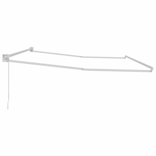  Innvendbar Markise Hvit 400 × 300 cm Aluminium