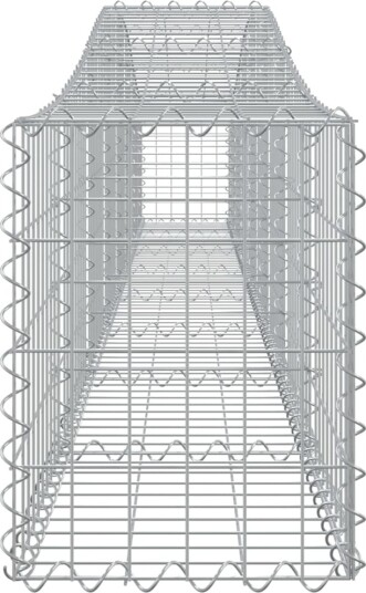vidaXL Gabionkurver buede 5 stk 400x30x40/60 cm galvanisert jern