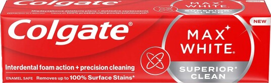 COLGATE Whitening Tannkrem Max White Superior Clean 75 ml.