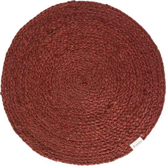 Lama Dekkebrikke Rund Jute Rust Ø 40 cm
