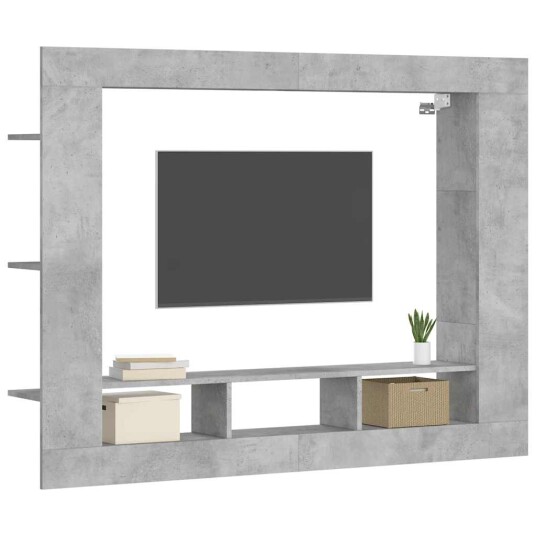 TV benk betonggrå 152x22x113 cm konstruert tre TV benk betonggrå 152x22x113 cm konstruert tre