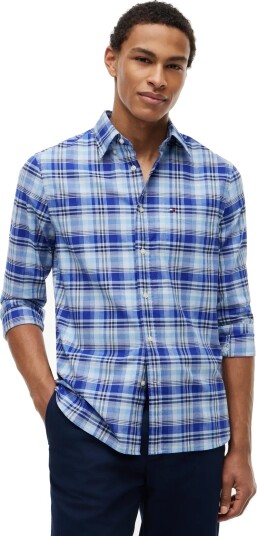 Tommy Hilfiger Lw Oxford Multi Chk Rf Shirt Blue L