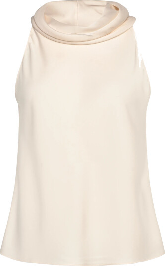 Mango Draped Neck Blouse - Cream - L