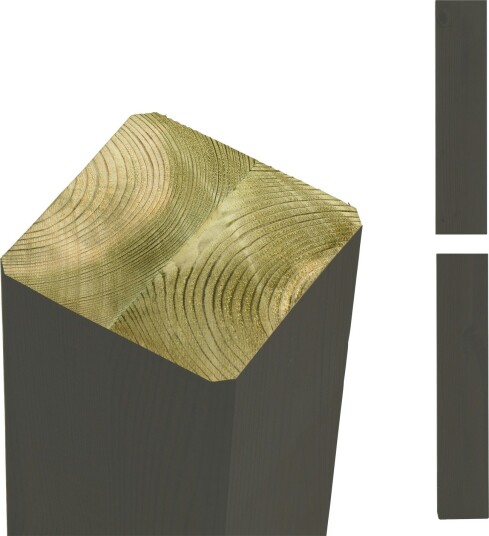 Plus Stolpe Limt Tverrbjelke 90x90 mm Umbragrå Lengde 1480 mm