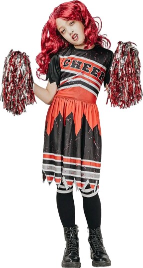 Joker Costume Zombie Cheerleader 134-140 Red 134/140