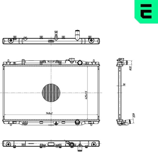 ERA 673480 Radiator, motorkjøling