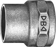 Conex Muffe For Loddede Og Gjengede Tilkoblinger 18X1/2" Braz 4270G018004000