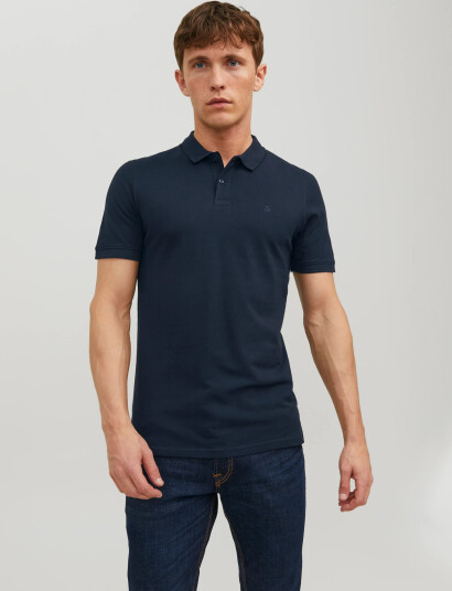 Jack & Jones Jjebasic Polo Ss Noos - Navy - S