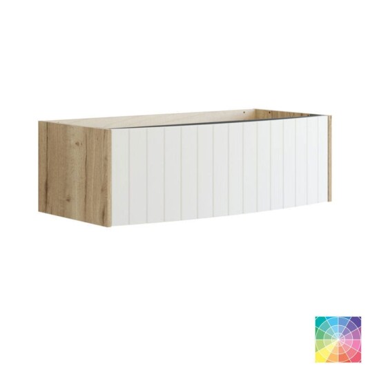 Dansani Inzo Vintage Rillet Servantskap 1 Skuff Buet Natur Eik/ncs Farge / 100cm