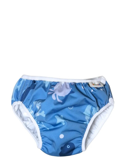 Imse Vimse Swim Diaper Xl 11-14Kg, Blue Whale - Blue - XL 11/14KG