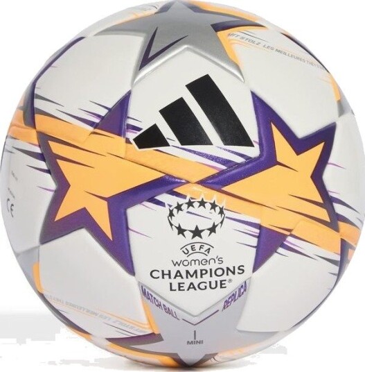 adidas Fotball Mini Kvinner Champions League 2026/27 Hvit/lucid Tangerine/Svart Str. 1