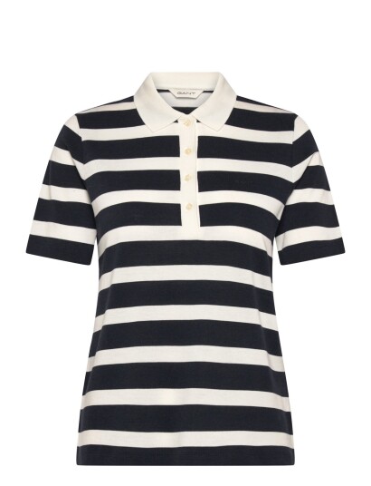 GANT Reg Striped Ss Polo Navy XL