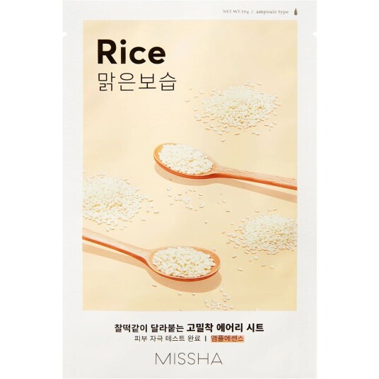 MISSHA Airy Fit Sheet Mask (Rice) 19 g K Beauty Masker