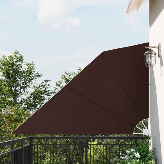 vidaXL Balkong privat skjerm 240 x 160 cm Polyester og stål Brun
