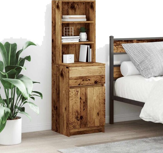  Nattbord gammelt tre 39x35x125 cm konstruert tre