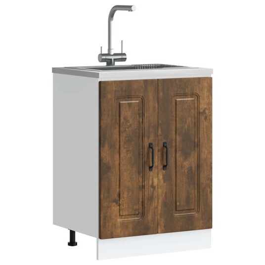  Vask underskap Kalmar røkt eik 60x46x81,5 cm konstruert tre 8721158417886