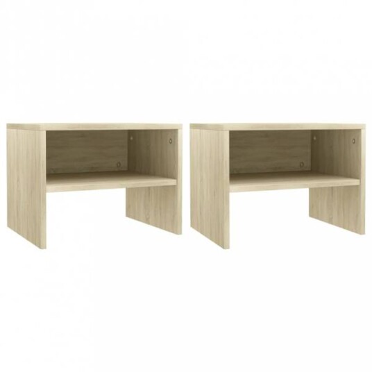 Nattbord 40x30x30 cm sponplate 2 stk - Sonoma eik