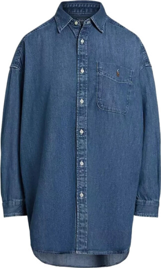 Polo Ralph Lauren Oversize Denim Shirt - Blue - L