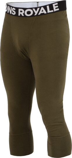 Mons Royale Men"s Cascade Merino Flex 200 3/4 Legging Dark Olive L