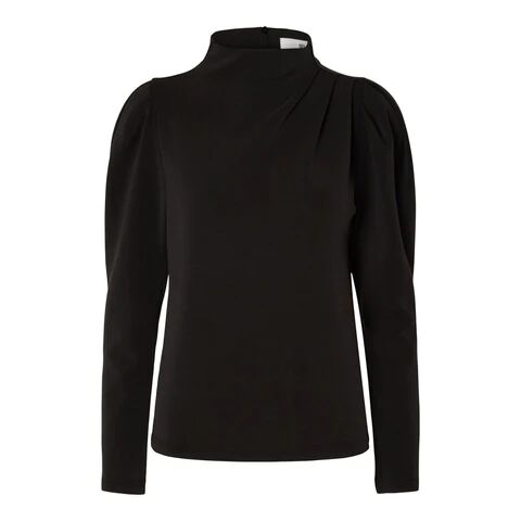Selected Femme Fenja LS T-Neck Top - Black XL Selected Femme Fenja LS T-Neck Top - Black XL