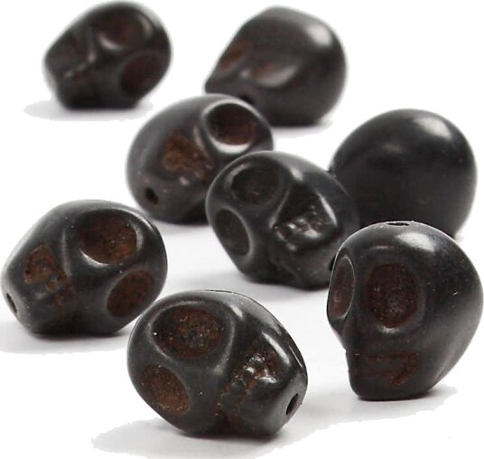 Perler Creativ Company Howlite Svart D 12 mm Hullstr 1,5 mm 32 Stk/1 Pk
