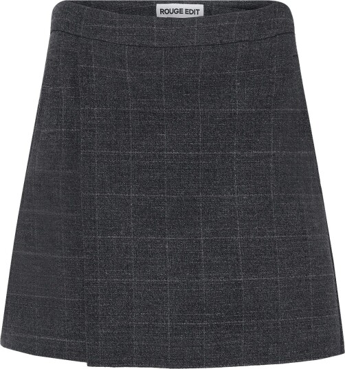 ROUGE EDIT Roucara Hw Short Skirt   Grey   40