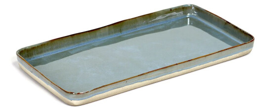 Serax Terres de Rêves tallerken 18x37 cm Smokey blue Serax Terres de Rêves tallerken 18x37 cm Smokey blue