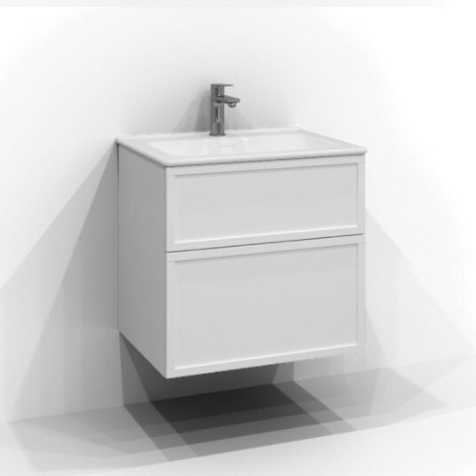 Svedbergs Poem Ramme Servantskap D45 med 2 Skuffer Hvit / 60cm Push Open