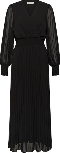Cream Craluna Puff Sleeve Dress PITCH BLACK 40