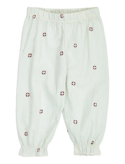 Müsli Seersucker Stripe Volume Pants Baby   Green   92