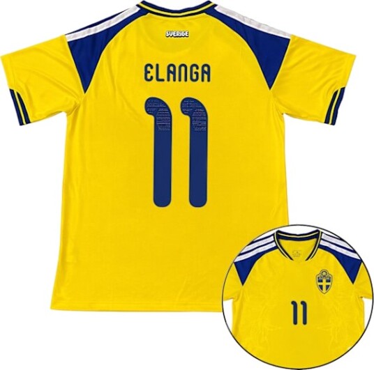 2026 VM Sverige landslag hjemme barneskjorte+shorts nr. 11 Elanga 18