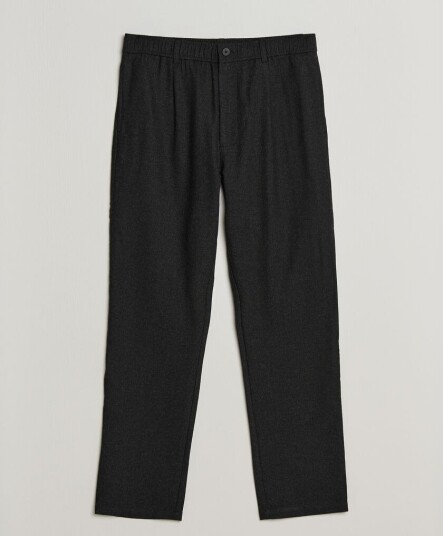 Samsøe Samsøe Bertil Flannel Drawstring Trousers Black Melange