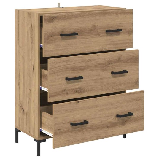 Serviesskap Artisan Eik 69,5 x 34 x 90 cm Ingeniørtre og jern Serviesskap Artisan Eik 69,5 x 34 x 90 cm Ingeniørtre og jern