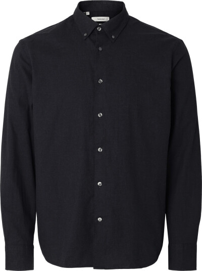 Selected Slmregcole Jay Melange Ls Shirt Noos Black XL