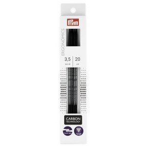 Prym Ergonomics Strømpepinne Carbon 20cm 3,50mm
