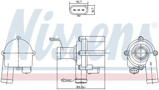 NISSENS 832172 Vannpumpe