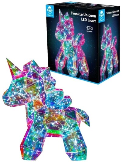 Idance Twinkle Unicorn Led-Lys Magisk Krystallenhjørning For Barnerommet Idance Twinkle Unicorn Led-Lys Magisk Krystallenhjørning For Barnerommet