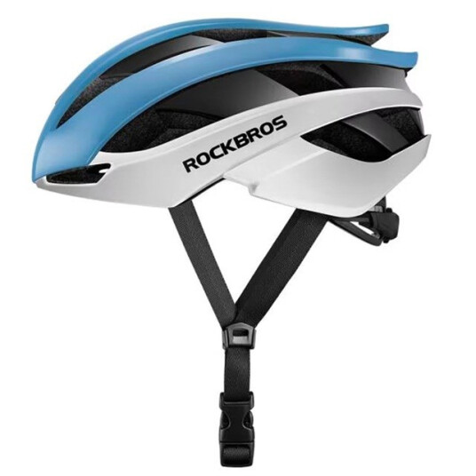 Rockbros 10110004004 Sykkelhjelm justerbar - Str. M, 55-58 cm - Bl??/Hvit